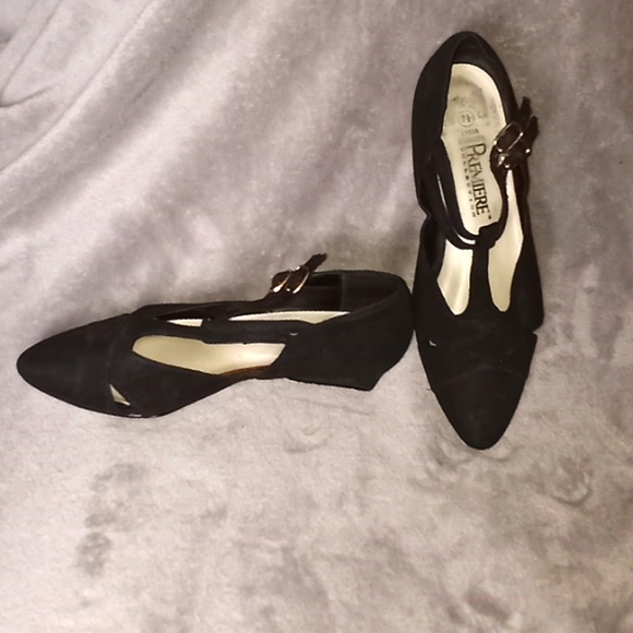 Vintage 80's PREMIERE COLLECTION T-Strap Cocktail Shoes - Picture 1 of 5